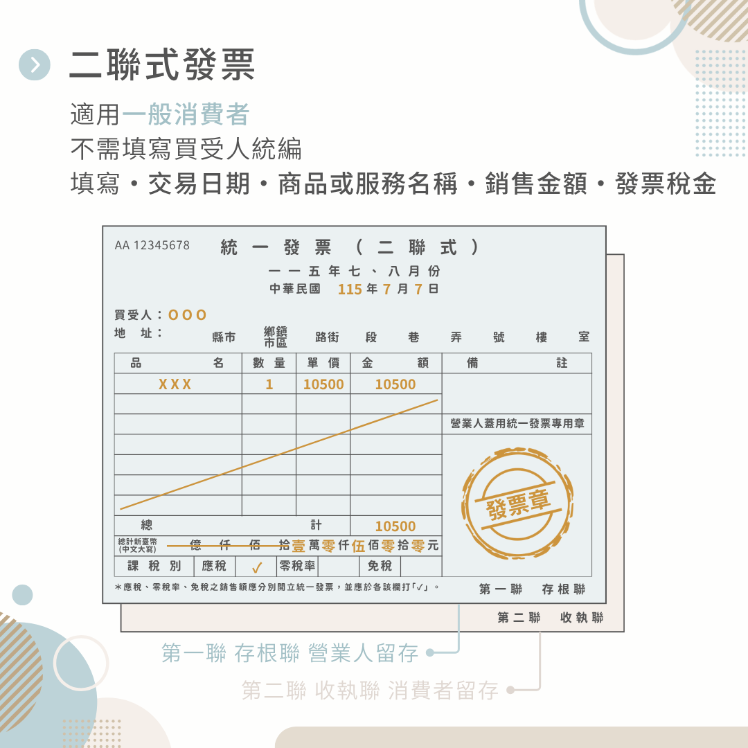 二聯式發票